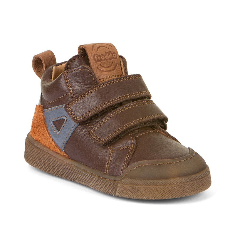 Froddo Rosario High Top - Double Riptape Brown Leather Boot - Elves & the Shoemaker