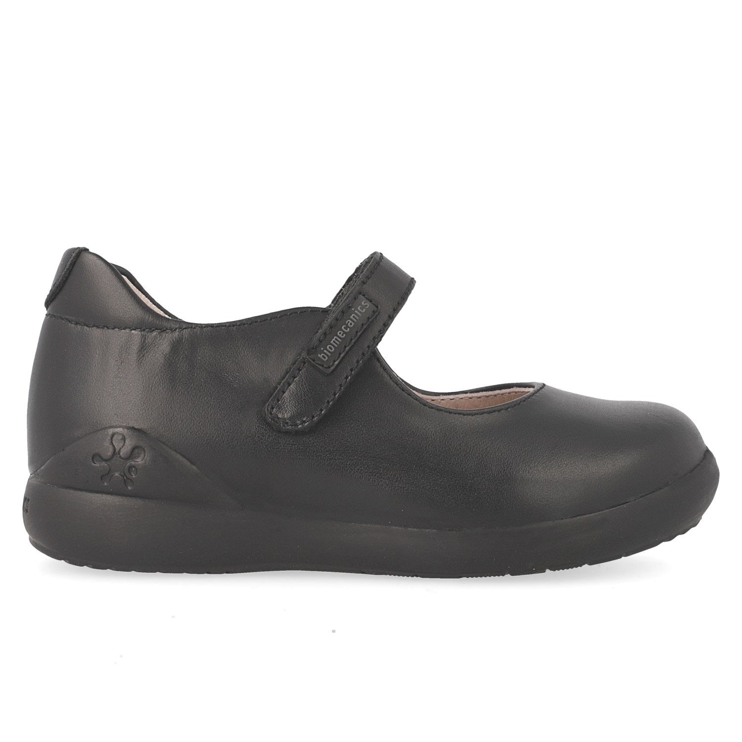 Biomechanics Girls Black Leather Riptape School Shoe - Elves & the Shoemaker