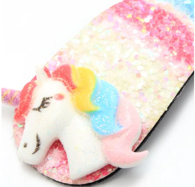 Unicorn Motif Glitter Sleepies 6cm - Elves & the Shoemaker