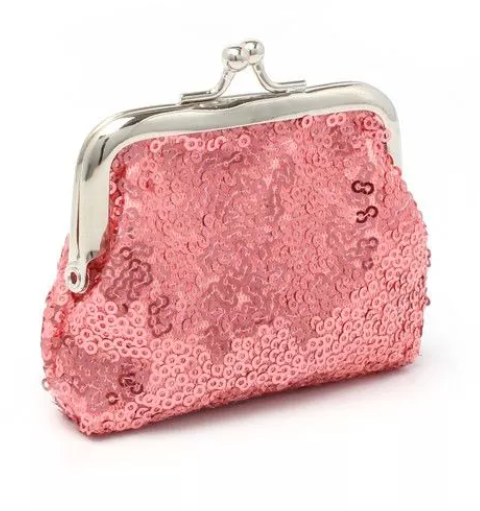 Sequin Coin Purse With Clasp 8x6cm - Elves & the Shoemaker