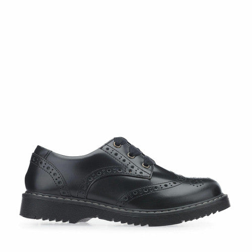 Start Rite Angry Angels Impulsive Black Leather Lace Up School Shoe - Elves & the Shoemaker