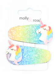 Unicorn Motif Glitter Sleepies 6cm - Elves & the Shoemaker