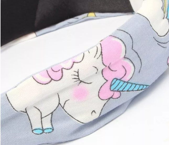 2.8cm Wide 100% Cotton Unicorn Print Knotted Aliceband - Elves & the Shoemaker