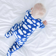 Blue cloud cotton sleepsuit