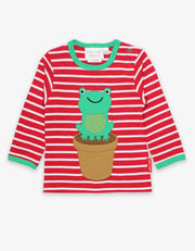 Organic Frog Applique T-Shirt (lift-the-flap)