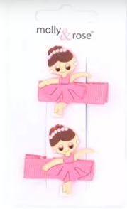 Card Of 2 Ballerina Beak Clips 3.5cm - Elves & the Shoemaker