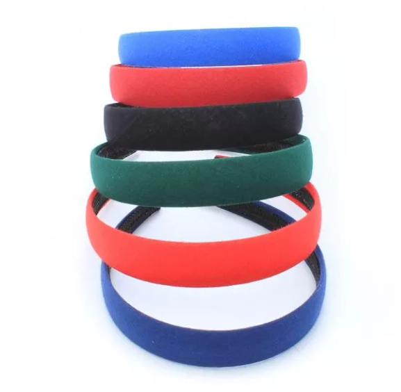 2.5cm wide cotton fabric aliceband in school colours