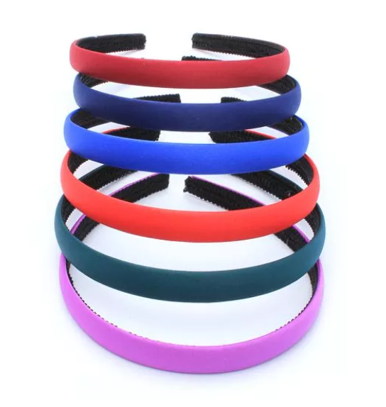 1.5cm matt satin aliceband in School colours