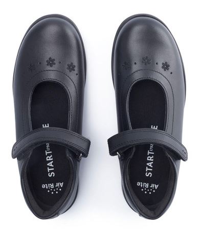 Start Rite Bliss - Vegan Black Synthetic Mary Jane Riptape School Shoe - Elves & the Shoemaker