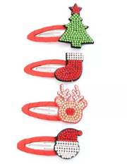 Clipstrip Of 12 Assorted Christmas Diamante Sleepies - Elves & the Shoemaker