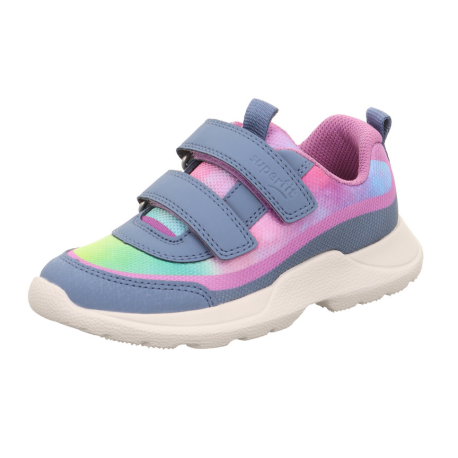 Superfit Rush Double Velcro Trainer Blue/Pink