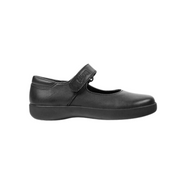 Camper Spiral - Black Leather Mary Jane Riptape School Shoe - Elves & the Shoemaker