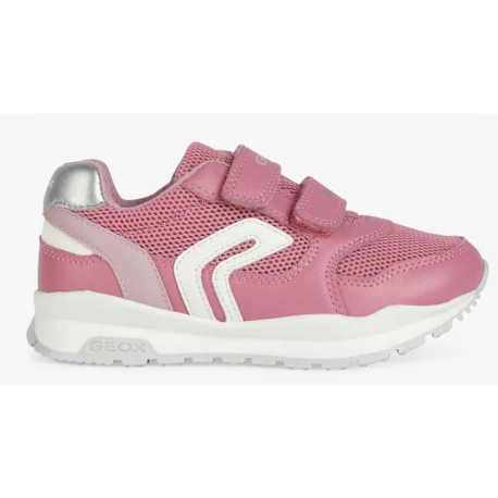 Geox Pavel Pink/White Velcro Trainer - Elves & the Shoemaker