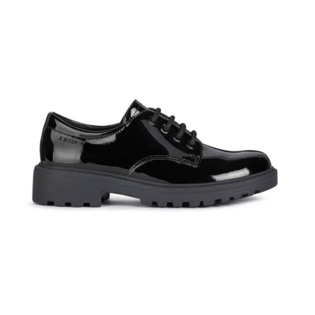 Geox Casey - Patent Leather Lace Up School Shoe - Elves & the Shoemaker