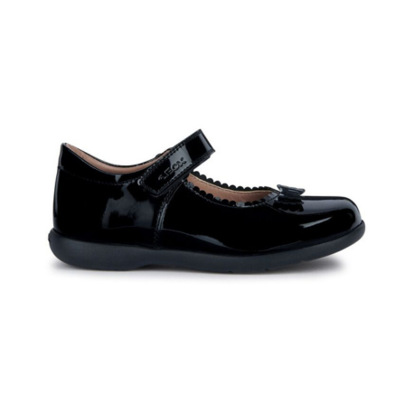 Geox Naimara - Mary Jane Patent Leather Riptape School Shoe - Elves & the Shoemaker