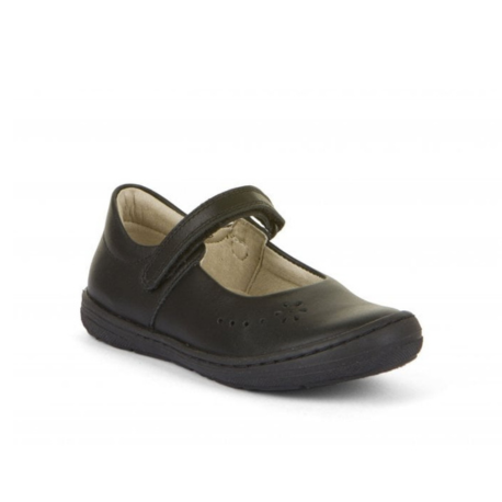 Froddo Mia Black Leather Riptape Mary Jane School Shoe