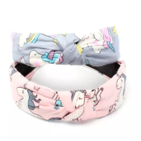 2.8cm Wide 100% Cotton Unicorn Print Knotted Aliceband - Elves & the Shoemaker