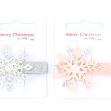 Sparkle Snowflake Hair Clips 4.5cm - Elves & the Shoemaker