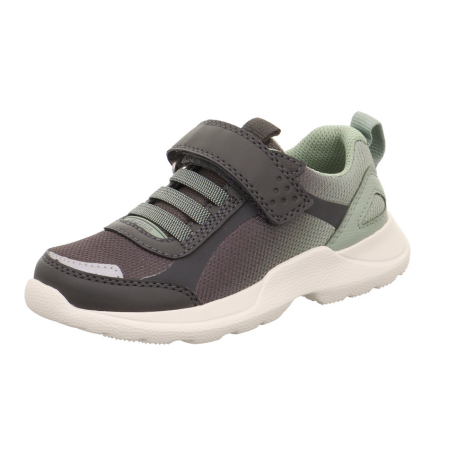 Superfit Rush Velcro Trainer Grey/Light Green