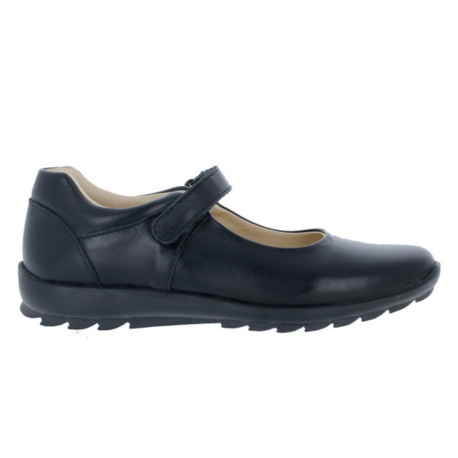 Primigi  - Black Leather Riptape Mary Jane School Shoe - Elves & the Shoemaker