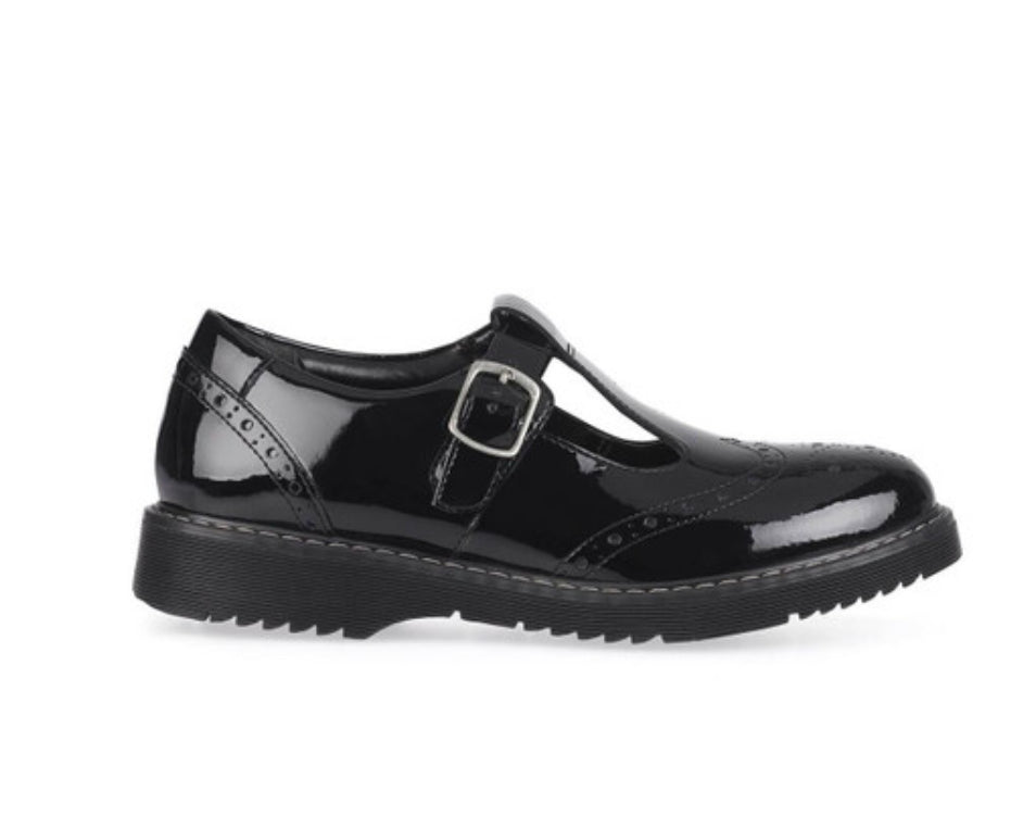 Start Rite Angry Angels Imagine - Black Patent Leather T-Bar Buckle School Shoe - Elves & the Shoemaker