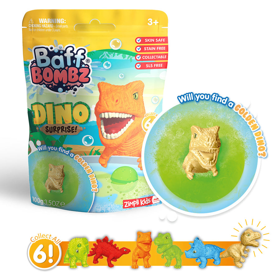 Baff Bomb Surprise Dino with collectible Dino figure - Bath Bomb - Elves & the Shoemaker