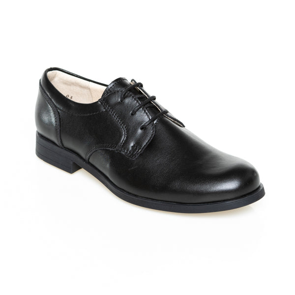 Froddo lace up Black leather School shoe - Elves & the Shoemaker