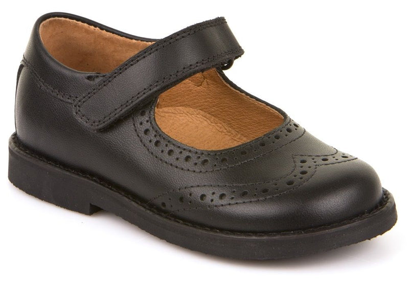 Froddo Mary Jane stitch down Black leather School shoe - Elves & the Shoemaker