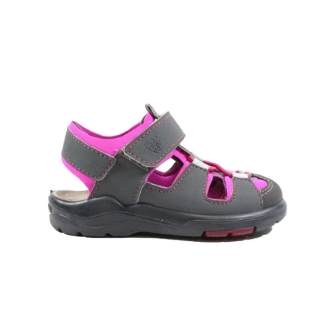 Ricosta Gery Water Safe Closed Toe Sandal grey pink