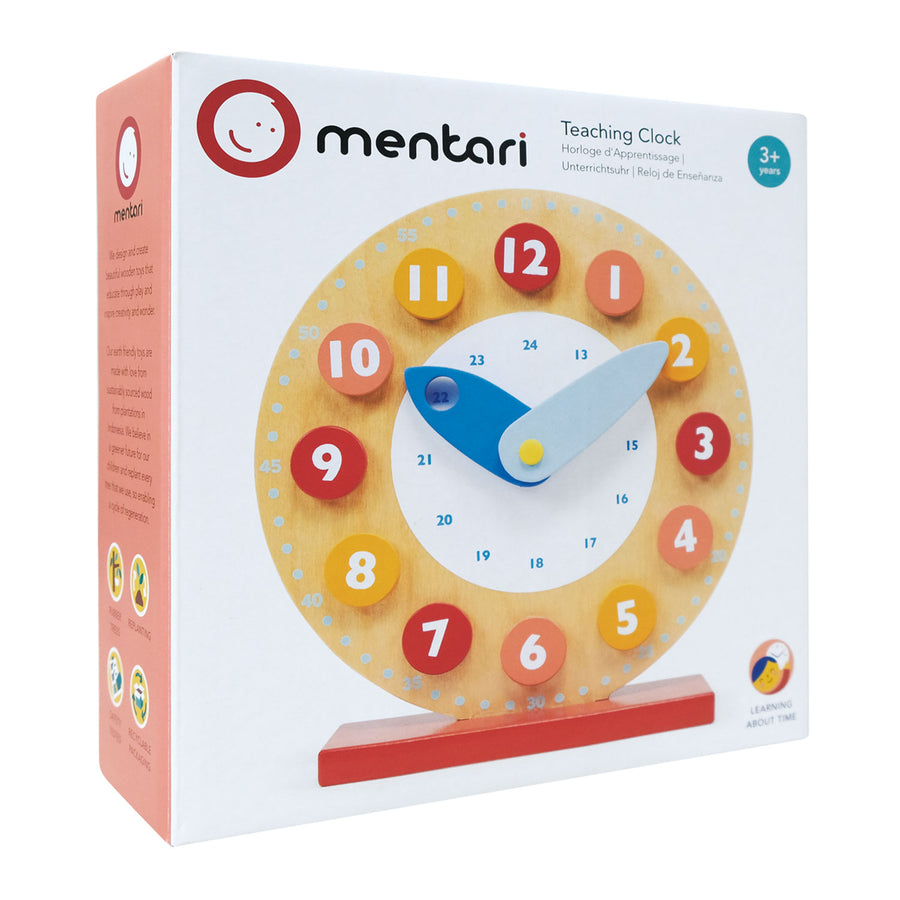 Mentari Teaching Clock - Wooden Toy - Elves & the Shoemaker