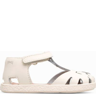 Camper Twins - Cat Beige Leather Closed Toe Sandal - Elves & the Shoemaker