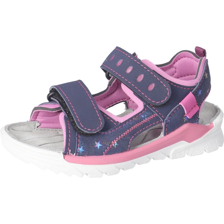 Ricosta Tajo Water Safe Open Toe Sandal Blue/Pink - Elves & the Shoemaker
