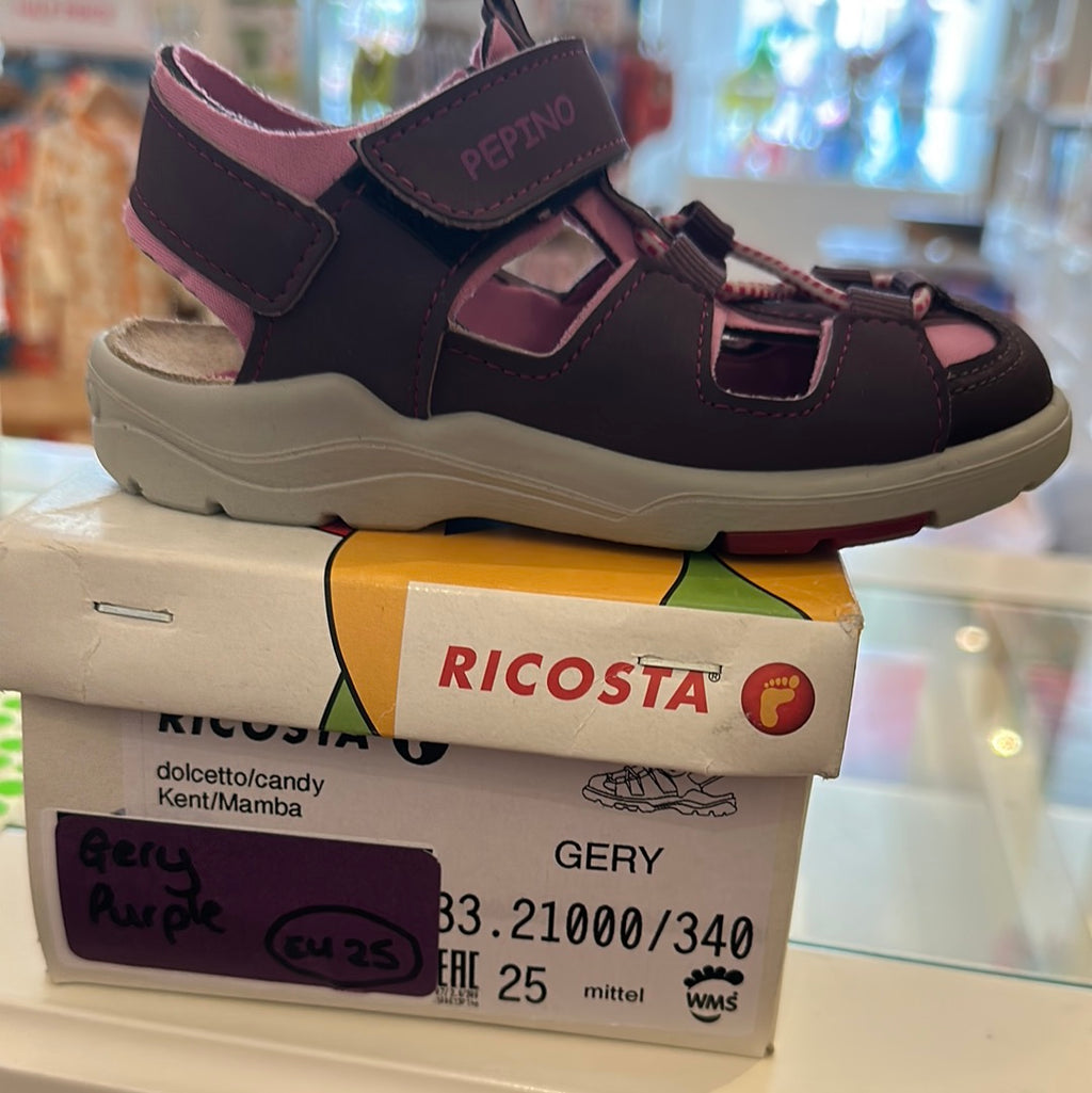 Ricosta Gery Water Safe Closed Toe Sandal -  purple pink - Elves & the Shoemaker