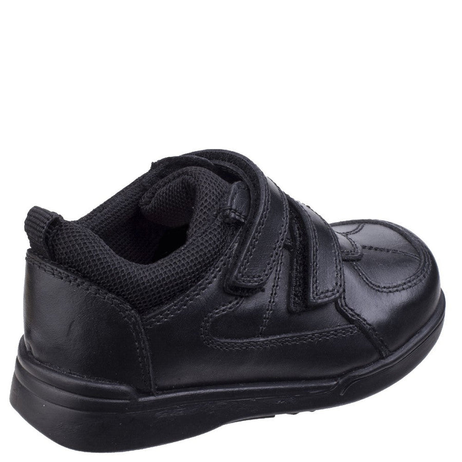 Hush Puppies Liam Black Riptape  School Shoe - Elves & the Shoemaker