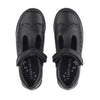 Start Rite Leapfrog - Black leather girls riptape T-bar school shoes - Elves & the Shoemaker