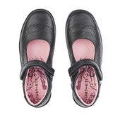 Start Rite Spirit - Black Leather Mary Jane Riptape Girls School Shoe - Elves & the Shoemaker