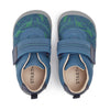 Start Rite Footprint Teal nubuck/leather riptape first walking shoes - Elves & the Shoemaker