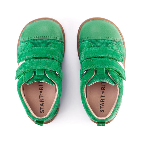 Start Rite Maze Green Suede/Leather/Canvas Riptape Shoe - Elves & the Shoemaker