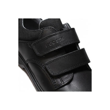 Ricosta William - Black Leather Rip Tape School Shoe - Elves & the Shoemaker