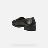 Geox Agata - Black Smooth Leather Loafer School Shoe - Elves & the Shoemaker
