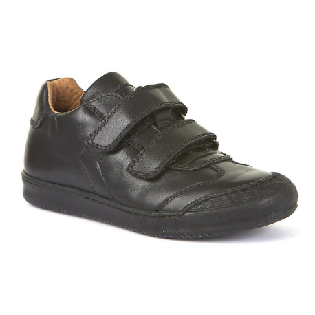 Froddo Miroko-B Black Leather Riptape School Shoe - Elves & the Shoemaker