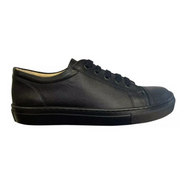 Petasil Peel - Black Leather Lace Up School Shoe - Elves & the Shoemaker