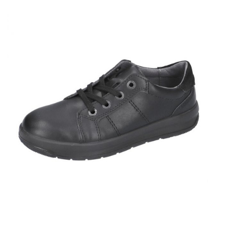 Ricosta Ray - Black Leather Lace Up School Shoe - Elves & the Shoemaker