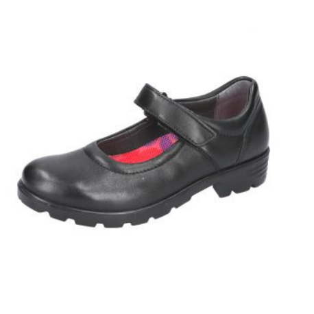 Ricosta Nora - Black Leather Chunky Mary Jane School Shoe - Elves & the Shoemaker