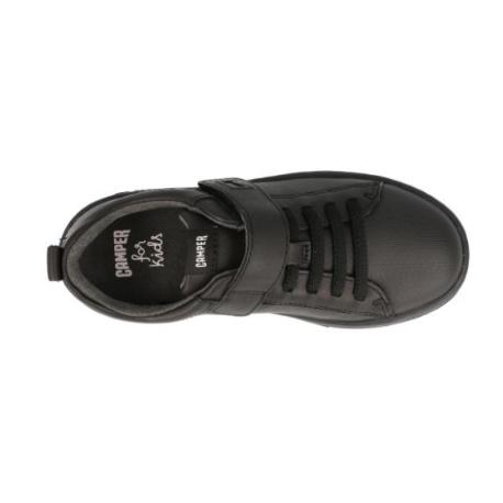 Camper Runner Black Riptape School Shoe - Elves & the Shoemaker