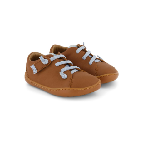 Camper Peu Brown Leather First Walker Shoe Blue Blue Elves