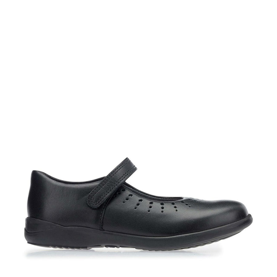 Start Rite Mary Jane - Black Leather Riptape Mary Jane School Shoes - Elves & the Shoemaker