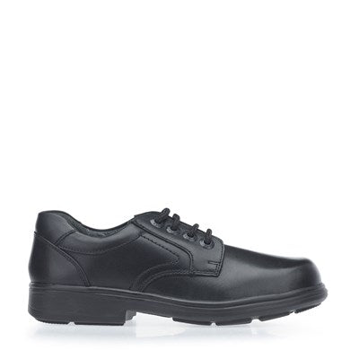 Start Rite Isaac - Black Leather Lace-up School Shoes - Elves & the Shoemaker