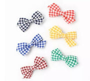 Gingham Fabric Bow Clip 8cm - Elves & the Shoemaker