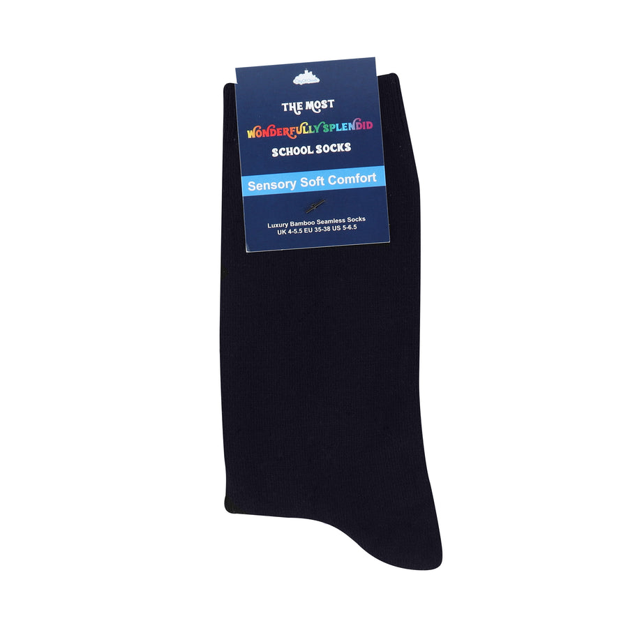 City of Clouds - The Most Wonderfully Splendid School Socks - Navy Sensory Comfort - Elves & the Shoemaker